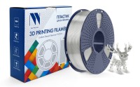 Филамент NVPRINT PLA+ Transparent White для 3D печати диаметр 1.75мм  длина 330 метров  масса 1 кг