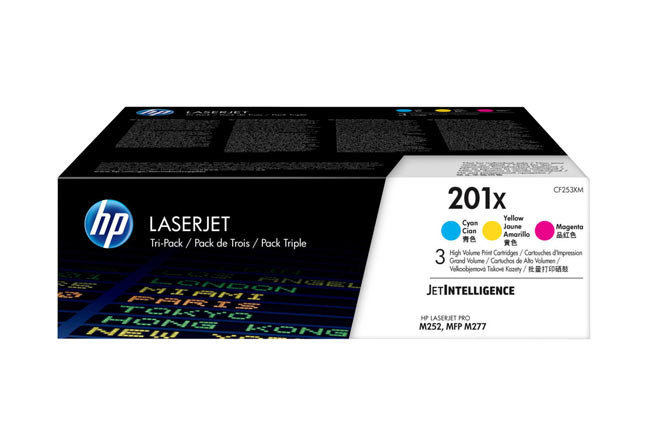 Набор картриджей 201X HP Color LaserJet Pro MFP M277/M274/M252, 2,3К (О) C/Y/M CF253XM