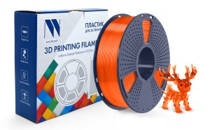 Филамент NVPRINT PLA+ Transparent Orange для 3D печати диаметр 1.75мм  длина 330 метров  масса 1 кг