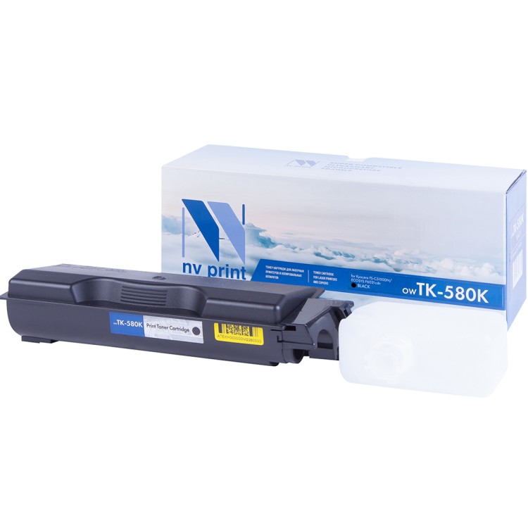 Картридж NVP совместимый NV-TK-580 Black для Kyocera Ecosys P6021/ P6021cdn/ FS C5150/ C5150DN (3500k)