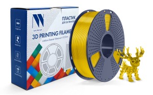 Филамент NVPRINT PLA+ Transparent Yellow для 3D печати диаметр 1.75мм  длина 330 метров  масса 1 кг