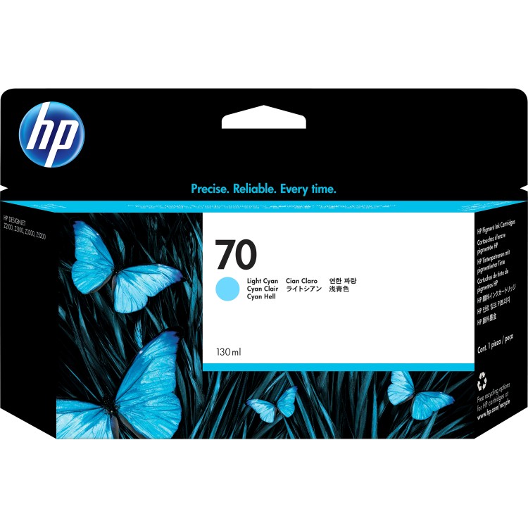 Картридж HP 70 130-ml Light Cyan Ink Cartridge