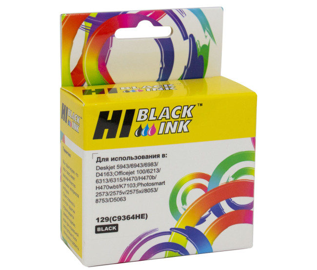 Картридж Hi-Black (HB-C9364HE) для HP DJ 5943/6943/D4163, №129, Bk Картридж Hi-Black (HB-C9364HE) для HP DJ 5943/6943/D4163, №129, Bk