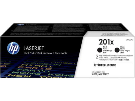 Cartridge HP 201X для CLJ M252/M274/M277, двойная упаковка, черный (2*2 800 стр.)