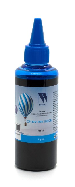 Чернила NV PRINT универсальные на водной основе NV-INK100CBr для аппаратов Brother DCP-T220, DCP-T310, DCP-T420W, DCP-T425W, DCP-T510W, DCP-T520W, DCP-T710W, DCP-T720DW, DCP-T820DW, MFC-T810W, MFC-T910DW, MFC-T925DW, MFC-T4500DW, HL-T4000DW (100 ml) Cyan 