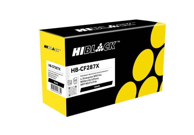 Картридж Hi-Black (HB-CF287X) для HP LJ M506dn/M506x/M527dn/M527f/M527c, 18K