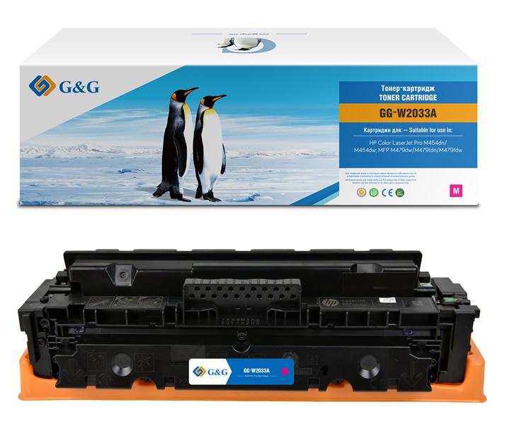 Картридж Cartridge G&G 415A для HP CLJ M454/M479, with chip (2 100стр.), пурпурный (замена W2033A)