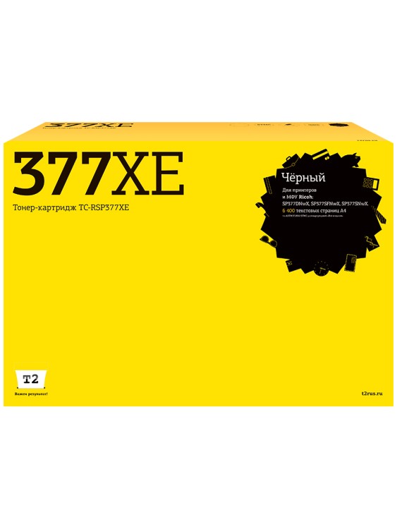 TC-RSP377XE Картридж T2 для Ricoh SP377DNwX/SP377SFNwX/SP377SNwX (6400стр.) черный, с чипом