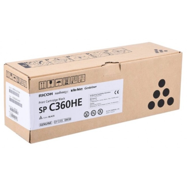Принт-картридж черный, тип SP C360HE (7K) Print Cartridge Black SP C360HE (7K)
