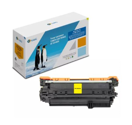 Картридж Cartridge G&G 507A для HP CLJ M551/M575/M570; Canon LBP7780, with chip (6 000), желтый (замена CE402A)