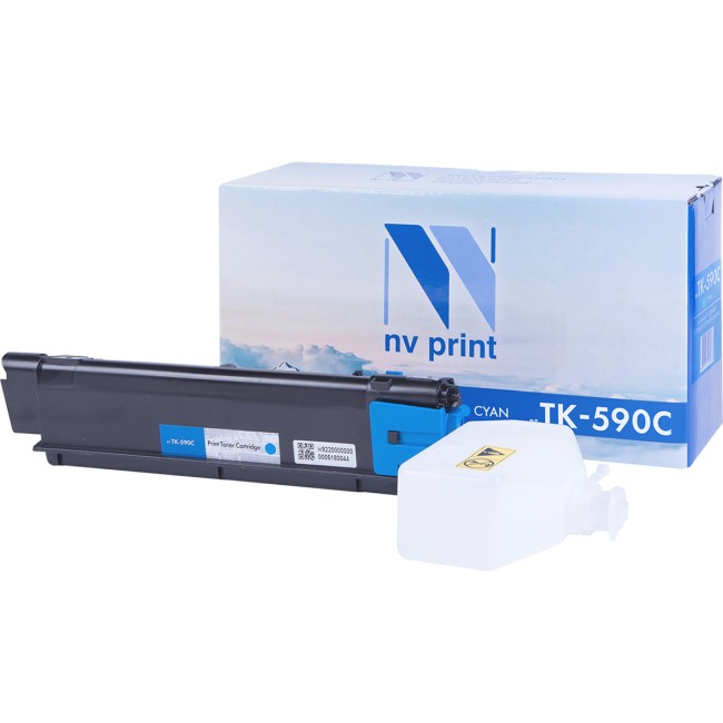 Картридж NVP совместимый NV-TK-590 Cyan для Kyocera FS-C5250DN/ C2026MFP/ C2026MFP+/ C2126MFP/ C2126MFP+/ C2526MFP/ C2626MFP/ Ecosys P6026cdn (5000k)