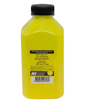 Тонер Hi-Black для HP CLJ CP3525/3530/4025/4525/M551, Тип 1.0, Y, 140 г, банка