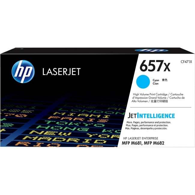 Тонер-картридж HP 657X High Yield Cyan Original LaserJet Toner Cartridge