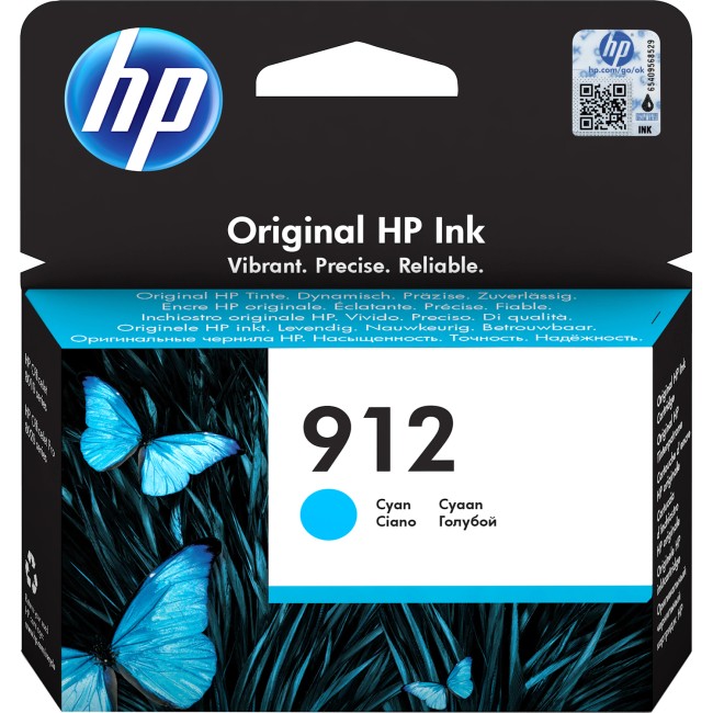 Картридж струйный 912 для HP OfficeJet 801x/802x, 315стр. (О) голубой 3YL77AE
