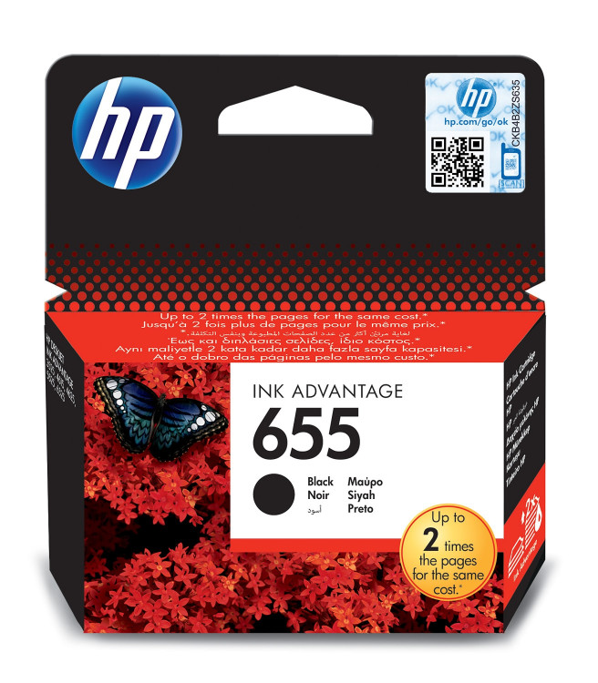Картридж 655 для HP DJ IA 3525/5525/4615/4625, 550стр. (O) чёрный CZ109AE