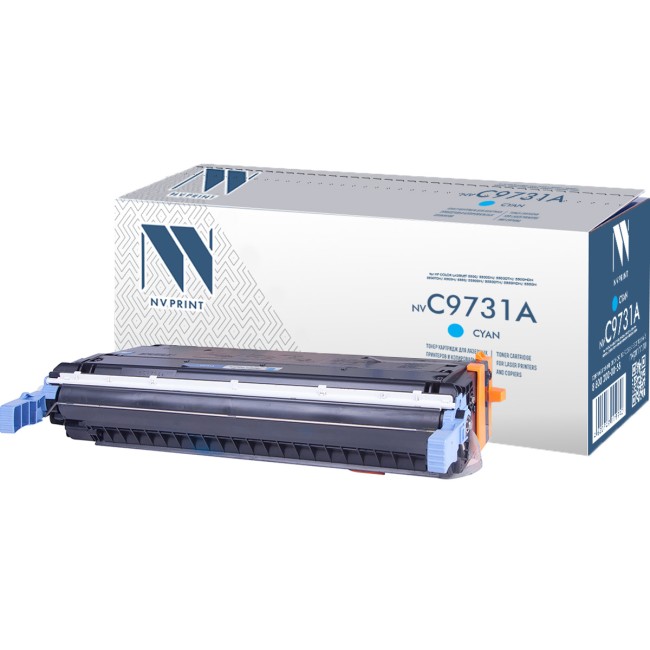 Картридж NVP совместимый NV-C9731A Cyan (ОГРАНИЧЕНИЕ ПО ПРОШИВКАМ) для HP Color LaserJet 5500/ 5500DN/ 5500DTN/ 5500HDN/ 5500TDN/ 5500N/ 5550/ 5550DN/ 5550DTN/ 5550HDN/ 5550N (12000k)