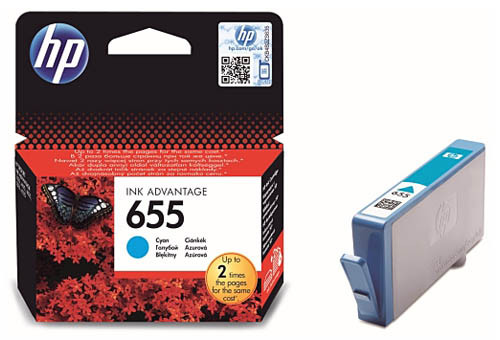 Картридж 655 для HP DJ IA 3525/5525/4615/4625/6525, 600 стр (O) голубой CZ110AE