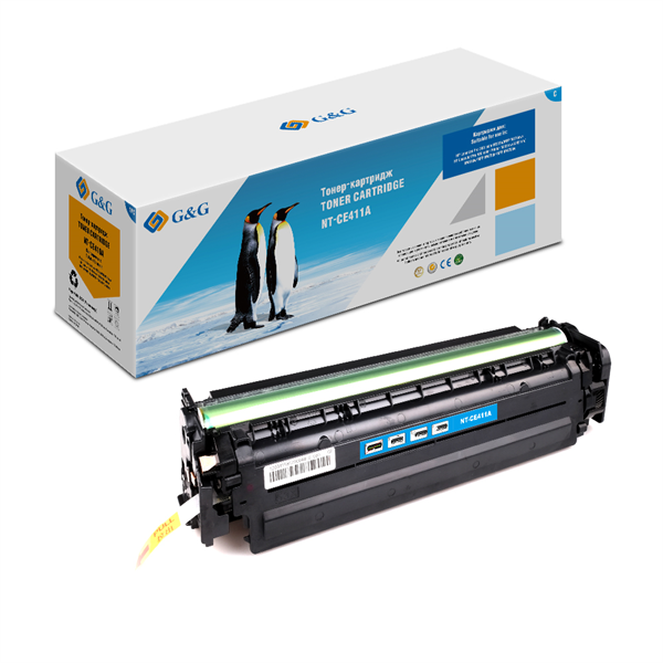 Картридж Cartridge G&G 305A для HP CLJ  M351/M375/M451/M475, with chip (2600), голубой (замена CE411A)