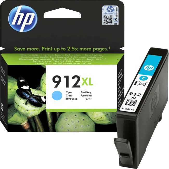 Картридж струйный 912XL для HP OfficeJet 801x/802x, 825стр. (О) голубой 3YL81AE