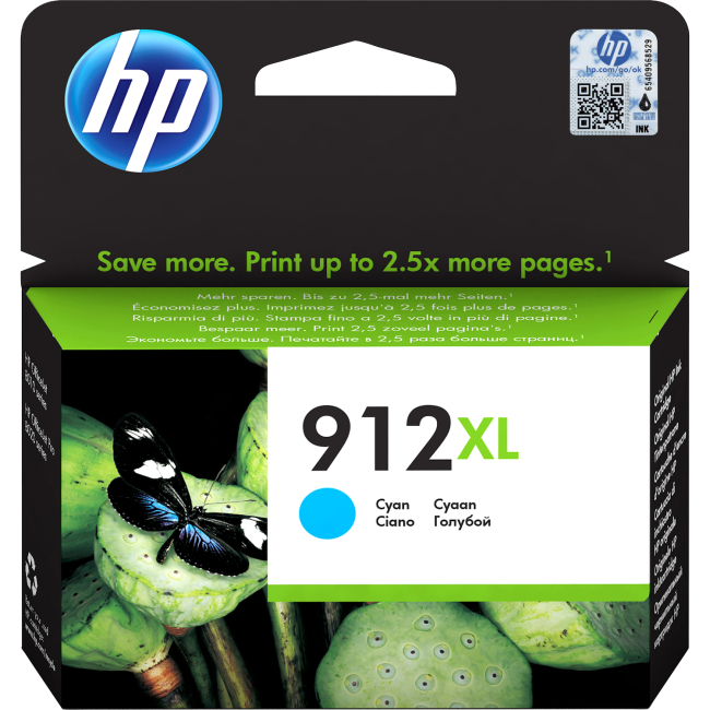 Картридж струйный 912XL для HP OfficeJet 801x/802x, 825стр. (О) голубой 3YL81AE