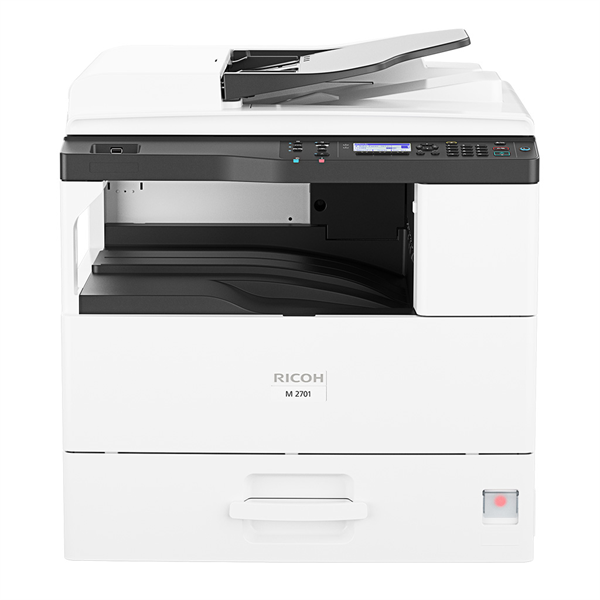 МФУ Ricoh M 2701 P/S/C ч/б A3 27 стр./мин., 600 dpi,  AПД, с дуплексом, лоток 500 листов, девелопер (60К отп.), тонер на 9000 отп., запуск платно инженером!