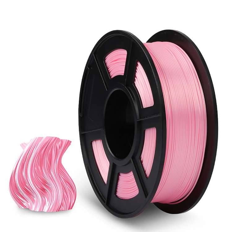Филамент NVPRINT Silk PLA+ Pink для 3D печати диаметр 1.75мм  длина 330 метров  масса 1 кг