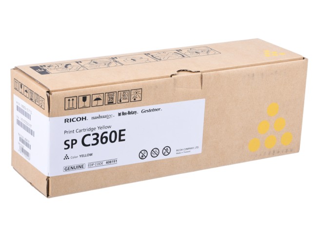 Принт-картридж желтый, тип SP C360E (1,5K) Print Cartridge Yellow SP C360E (1,5K)
