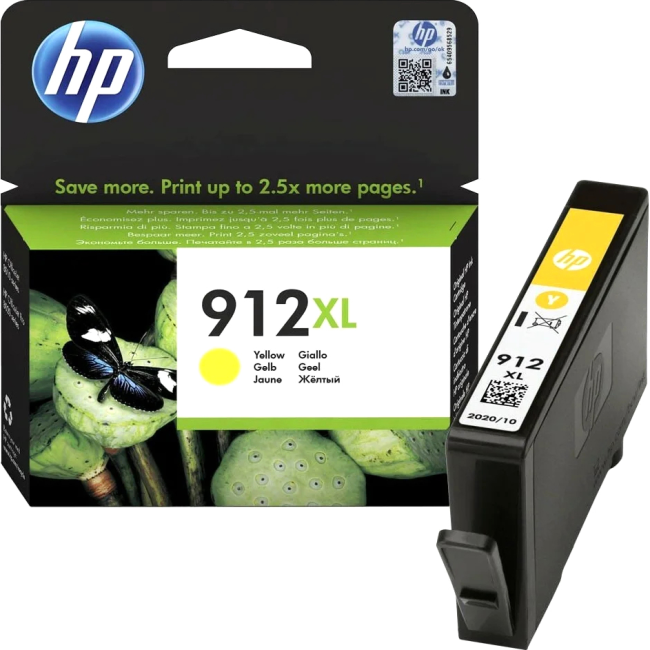 Картридж струйный 912XL для HP OfficeJet 801x/802x, 825стр. (О) жёлтый 3YL83AE