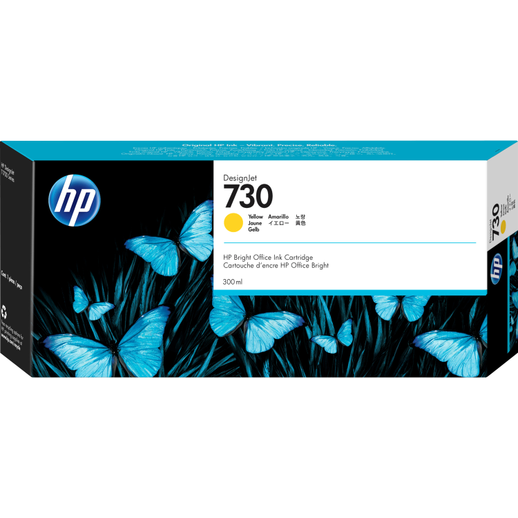 Картридж 730 для HP DJ T1700, 300мл (О) жёлтый P2V70A