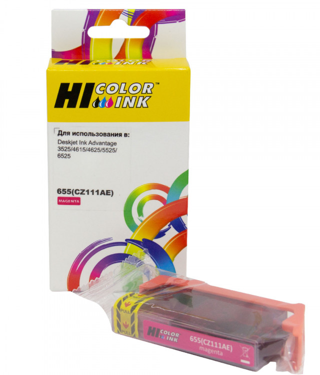 Картридж Hi-Black (HB-CZ111AE) для HP DJ IA 3525/5525/4515/4525, №655, M