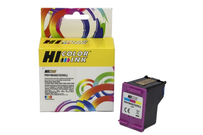 Картридж Hi-Black (HB-F6V18AE) для HP DJ 2130, №123XL, Tricolor