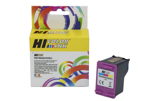 Картридж Hi-Black (HB-F6V18AE) для HP DJ 2130, №123XL, Tricolor
