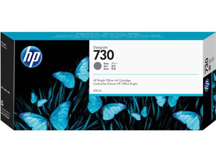 Картридж 730 для HP DJ T1700, 300мл (О) серый P2V72A