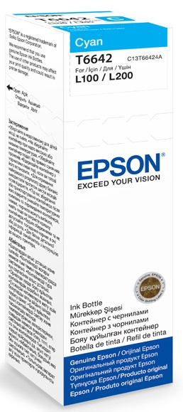 Контейнер с чернилами Epson 664 70 мл голубой для L1300