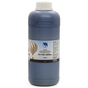 Чернила NV PRINT экосольвентные NV-INK1000BkEco для аппаратов Epson, Mimaki, Mutoh, Roland (1000ml) Black