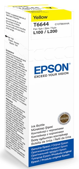 Контейнер с чернилами Epson 664 70 мл желтый для L1300