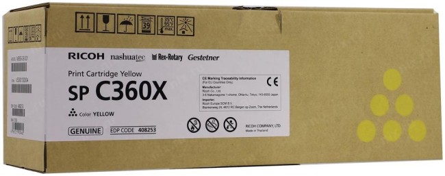 Принт-картридж желтый, тип SP C360X (9K, только для МФУ) Print Cartridge Yellow SP C360X (9K)