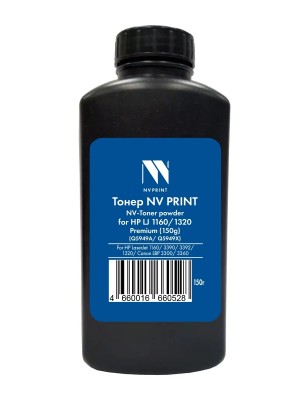 Тонер NVP для HP LJ 1160/1320 Premium (150г) для HP LaserJet 1160, 3390, 3392, 1320; Canon LBP 3300, 3360 совместимый