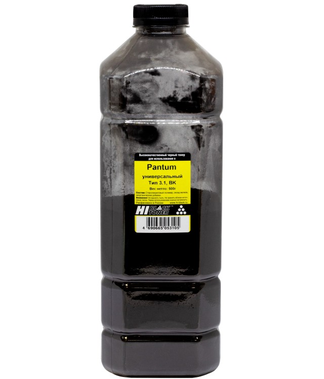 Тонер Hi-Black для Универсальный, Bk, Тип 3.1, 500 г, канистра