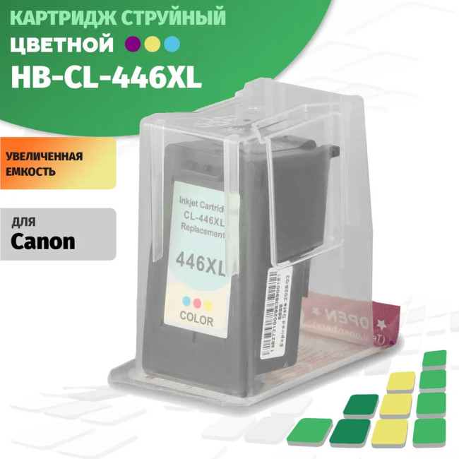 Картридж Hi-Black (HB-CL-446XL) для Canon PIXMA MG2440/2540, Color