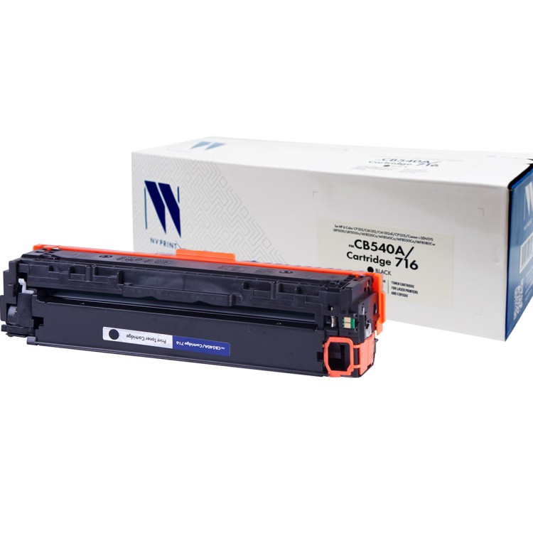 Картридж NVP совместимый NV-CB540A/NV-716 Black универсальные для HP/Canon Color LaserJet CP1215/ CP1515n/ CM1312/ CM1312nfi/ i-SENSYS LBP-5050/ MF8030C/ MF8050C/ 8080C (2200k)