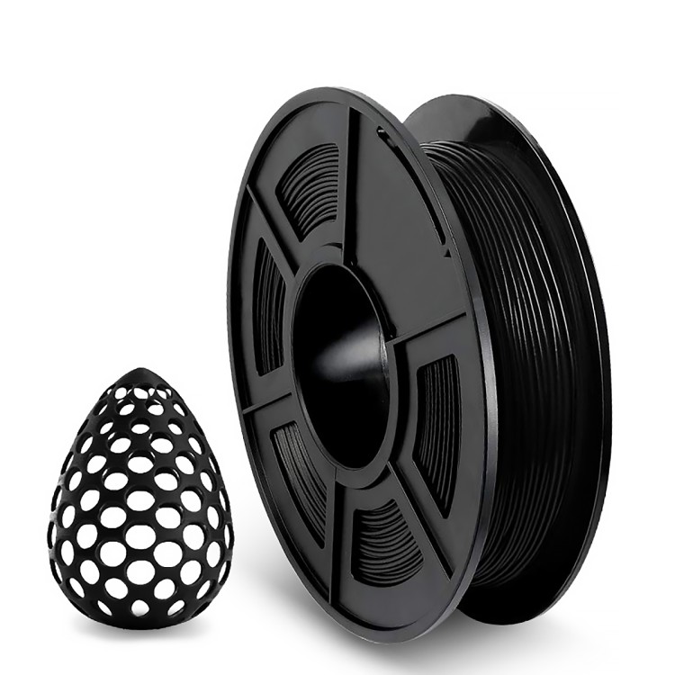 Филамент NVPRINT TPU Black для 3D печати диаметр 1.75мм  длина 165 метров  масса 0,5 кг