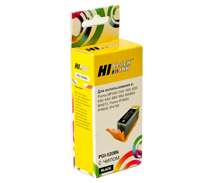 Картридж Hi-Black (HB-PGI-520Bk) для Canon PIXMA iP3600/iP4600/MP540, Bk