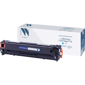 Картридж NVP совместимый NV-CB541A/NV-716 Cyan универсальные для HP/Canon Color LaserJet CP1215/ CP1515n/ CM1312/ CM1312nfi/ i-SENSYS LBP-5050/ MF8030C/ MF8050C/ 8080C (1400k)