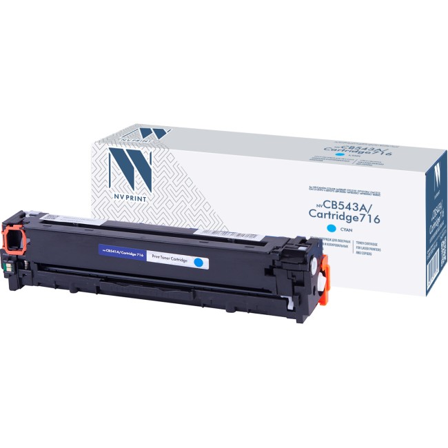Картридж NVP совместимый NV-CB541A/NV-716 Cyan универсальные для HP/Canon Color LaserJet CP1215/ CP1515n/ CM1312/ CM1312nfi/ i-SENSYS LBP-5050/ MF8030C/ MF8050C/ 8080C (1400k)