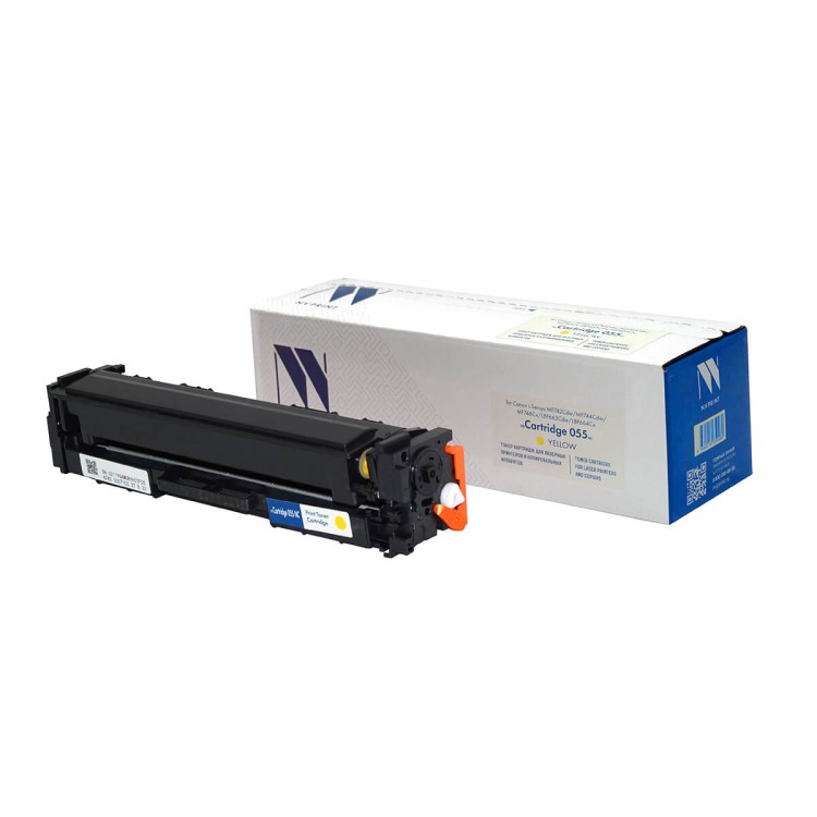 Тонер-картридж NVP совместимый NV-055 Yellow (БЕЗ ЧИПА) для Canon i-Sensys MF742Cdw/MF744Cdw/MF746Cx/LBP663Cdw/LBP664Cx (2100k)