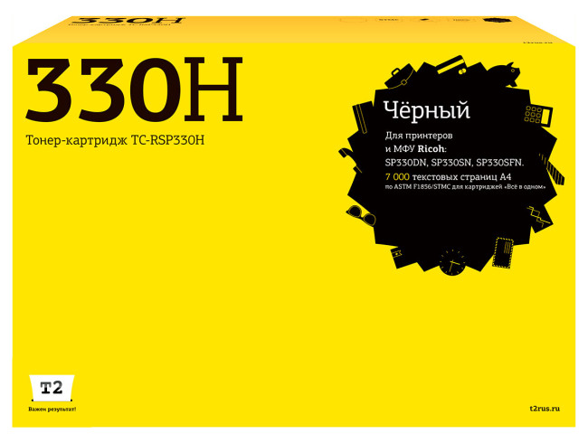 Лазерный картридж T2 TC-RSP330H (SP330DN/330SN/330SFN) для Ricoh, черный