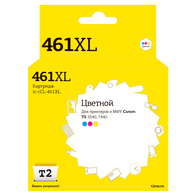 IC-CCL461XL Картридж T2 для Canon PIXMA TS5340/7740, цветной