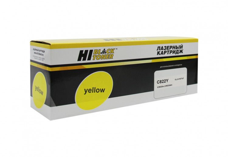 Тонер-картридж Hi-Black (HB-44844625/44844613) для OKI C822n/C822dn, Y, 7,3K