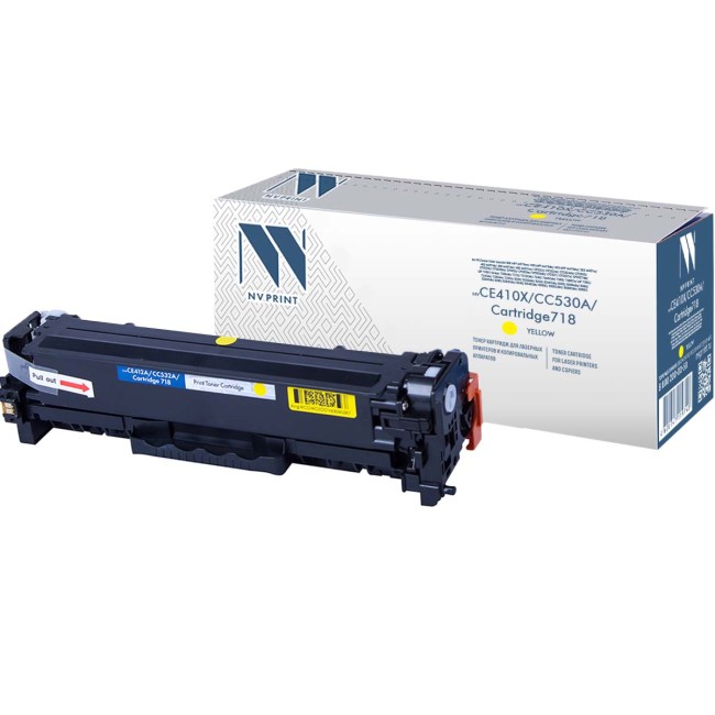 Картридж NVP совместимый NV-CE412A/CC532A/NV- 718 Yellow универсальные для HP/Canon Color LaserJet 300 MFP M375nw/ 400 MFP M475dn/ 400 MFP M475dw/ 300 M351a/ 400 M451dn/ 400 M451dw/ 400 M451nw/ CP2024/ CP2024n/ CP2024dn/ CP2025/ CP2025n/ CP2025dn/ CP2026/